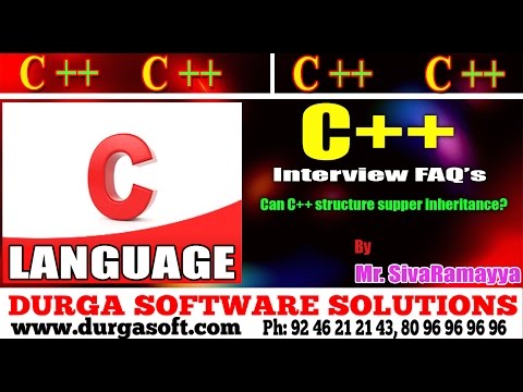 C++ tutorial || Inter view Faq's|| Can C++ structure supper inheritance?