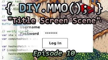 DIY MMO 10: "Title Screen Scene" (Guide to making an MMO)