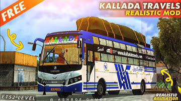 KALLADA TRAVELS VEERA V6 NON AC SLEEPER BUS MOD FOR BUSSID🤩BUSSID NEW MOD #bussidmod