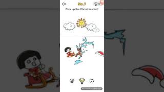 Brain Out Finding Santa level 7 Pick up the Christmas hat!