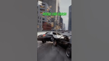 Police car crash and rollover on the highway #carcrash #matrixawakens #ps5