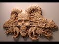 Skull and Dragons Carving on the CNC Router