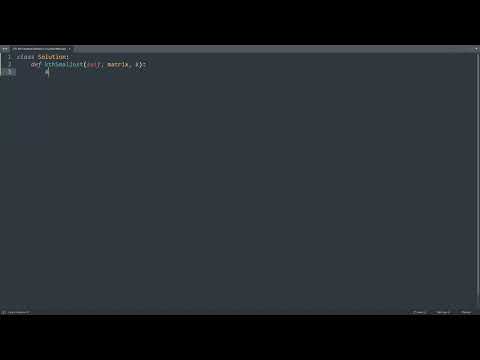 Leetcode 378. Kth Smallest Element in a Sorted Matrix in Python | Python Leetcode | Python Tutorial
