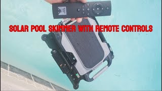 HippoBot Solar Pool Skimmer Cordless cleaner with remote controls