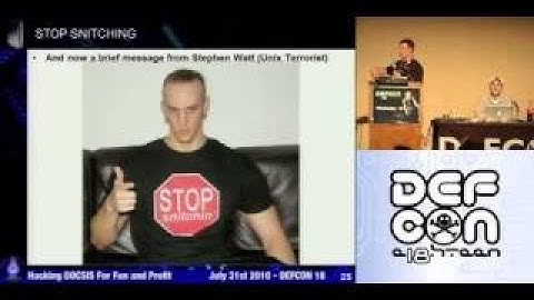 Defcon 18 Hacking DOCSIS for fun and profit Blake Self bitemytaco