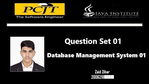 Question Set 01 | Database Management System | Java Institute
