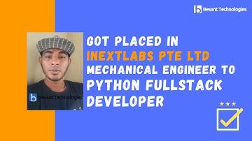 Besant Technologies Velachery Student got Placed as Full Stack Developer | Mech Engg to Software Job