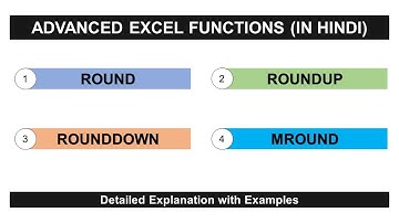 Advanced Excel Functions: ROUND, ROUNDUP, ROUNDDOWN, MROUND || Tutorial in Hindi #AdvancedExcel