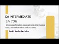 SA 706- CA INTER. - CH 8 -AUDIO REVISION