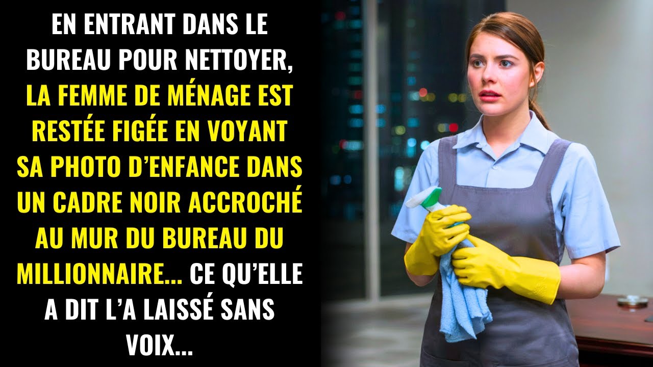 LA FEMME DE MÉNAGE EST RESTÉE SANS VOIX EN VOYANT SA PHOTO D’ENFANCE DANS LE BUREAU DU MILLIONNAIRE