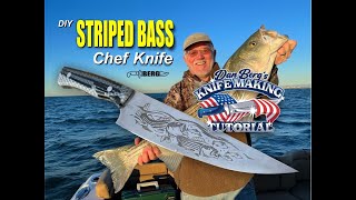 How to make a DIY Striped Bass Fishing Theme Chef Knife