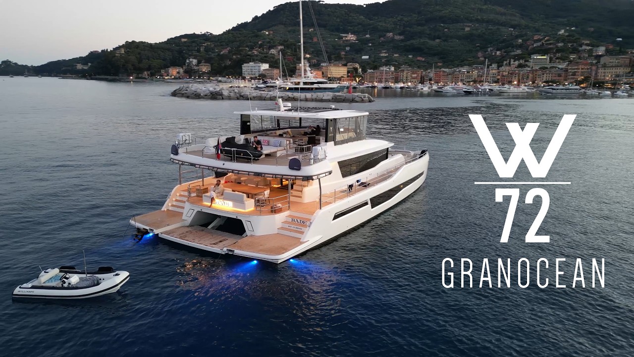 ⁣GranOcean Cannes Debut: 72-Foot Catamaran With a 32-Foot Beam