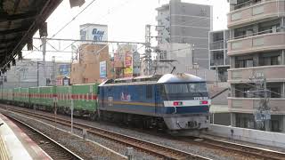 JR貨物 EF210-308号機（吹田）＋コキ20両＋補機EF210-334号機（吹田）貨物列車59レ 2023.03.04
