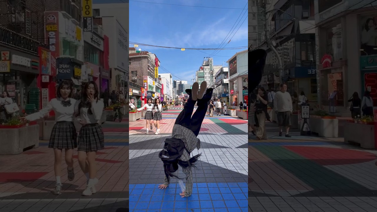 She did a backflip into a dance challenge.. insane reactions!