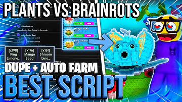 Plants vs Brainrots Script NO KEY 2025 – Auto Farm, Brainrot Spawner, Dupe, Instan Kill & More!