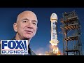 Jeff Bezos holds press conference on Blue Origin New Shepard rocket launch