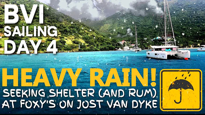 Seeking shelter (& RUM) at Foxy's on Jost van Dyke in the British Virgin Islands