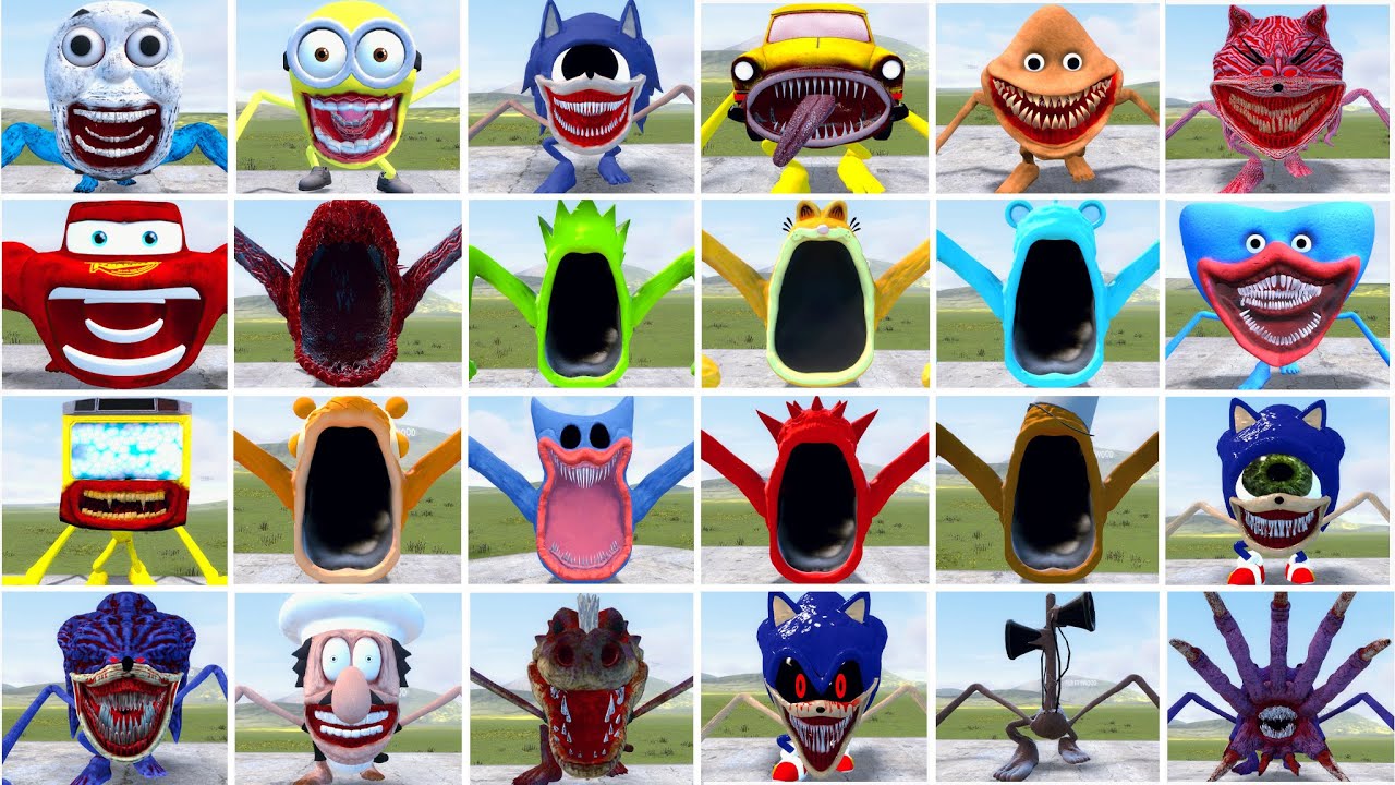 WHICH NEW ALL THE SHIN SONIC TAPES FAMILY AND SPRUNKI EATER FAMILY IS THE STRONGEST? In Garry's Mod!