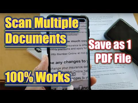 Galaxy S10 / S10+: How to Scan Multiple Documents and Save As One PDF File Camera - YouTube