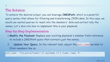 How to Filter JSON Output in Ansible for Nested Data