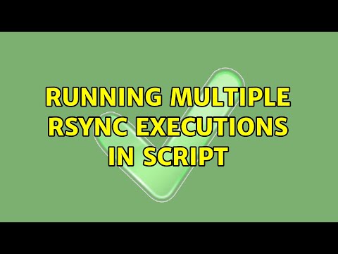 Running multiple rsync executions in script