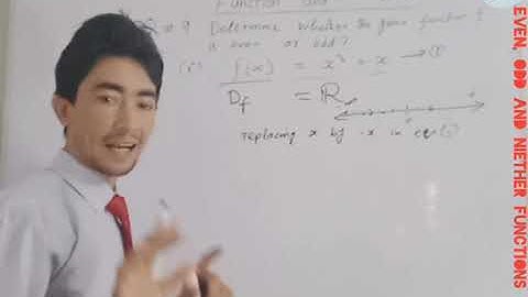 Q #9(i) Exercise 1.1/ 2nd year Mathematics/Lecture# 19 Functions and limits/ Even AND ODD FUNCTIONS.