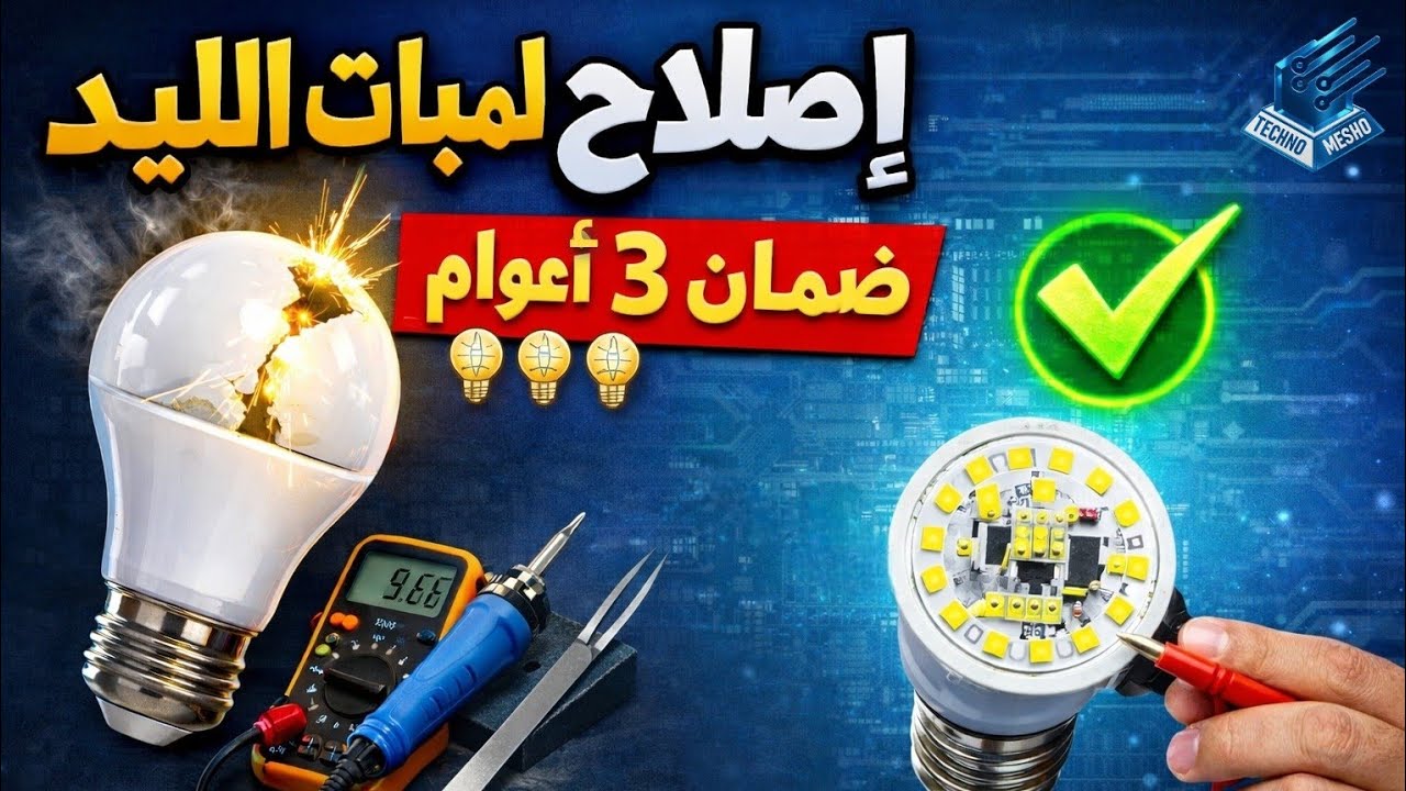 اصلاح لمبات الليد بطريقة علمية تدوم اطول | Repairing LED bulbs for a ...