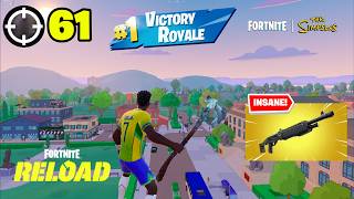 61 Elimination Solos Fortnite Simpsons Reload” Gameplay Wins (PS5 Controller)
