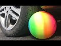 Crushing Crunchy And Soft Things By Car Car Vs Rainbow Ball
