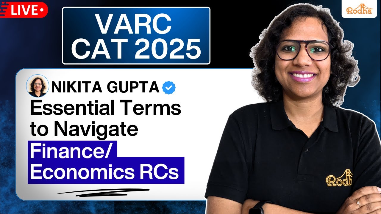 Essential Terms to Navigate Finance/Economics RCs I NIKITA GUPTA I VARC Rodha I CAT 2025