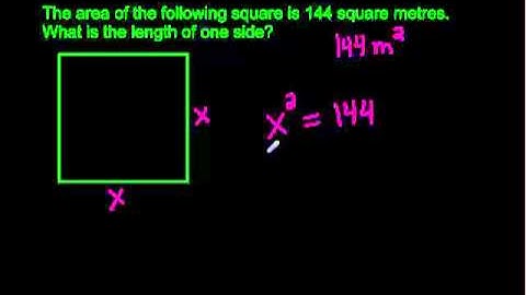 Finding the Side of a Square given the Area