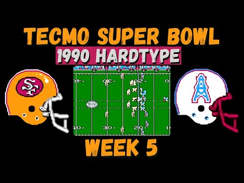 1990 Hardtype Mod Challenge - 49ers vs Oilers Week 5 - Tecmo Super Bowl - NES