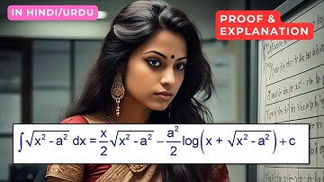 Integration of the Square Root of x^2-a^2 | Solve SQRT (x^2-a^2) in Hindi Urdu