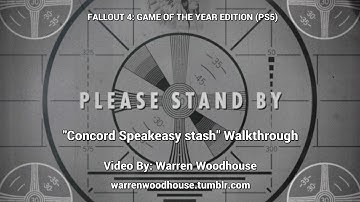 FALLOUT 4 (PS5) - "Concord Speakeasy stash" Walkthrough