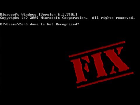 Java Is Not Recognized As a Internal or External Command FIX