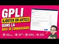 GLPI : Comment créer un article dans la Base de Connaissance ? 📖 Tutoriel facile
