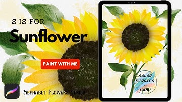 Sunflower Watercolor Tutorial for Procreate | How to paint a Sunflower