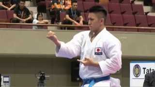 Chris Cheng vs. Ryo Kiyuna - Male Kata FINAL - Asian Karate Championships 2015