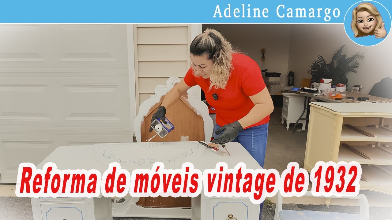 Reforma de móveis vintage de 1932: deu frio na barriga, mas os móveis ganharam cara nova.