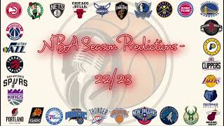 NBA Season Predictions 22/23