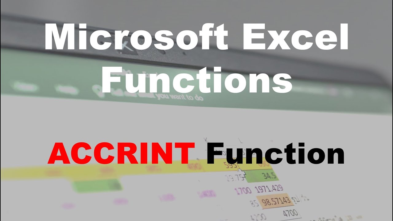ACCRINT Function - YouTube