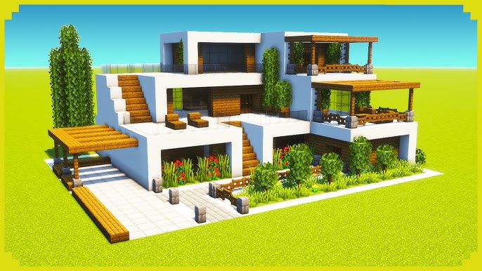 Minecraft: MINI CASA fácil moderna Tutorial #2✓