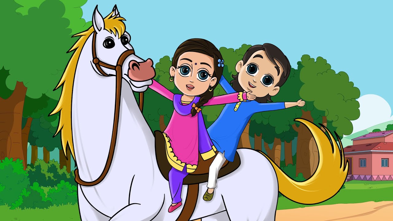 O Mere Ghode Chal         Lakdi Ki Kathi   FunForKidsTV   Hindi Rhymes