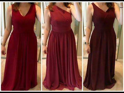 black and burgundy bridesmaid dresses