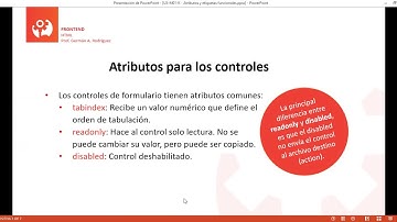 Curso FrontEnd U3·12 - Formularios: Atributos y etiquetas funcionales - HTML