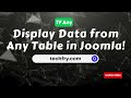 How to display data from any database table as custom field in joomla