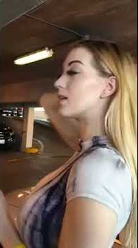Hot Russian girl twerk in car parking