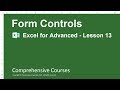 Form Controls - Excel for Advanced - Lesson 13