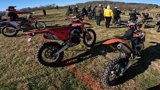 CRF450RL Hare Scramble. I can ride a rut for almost 2 hours without falling.