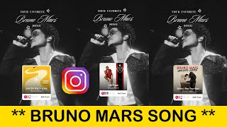 Your Favourite Bruno Mars Song Add Yours Story | Instagram Trending Add yours Template 2024 screenshot 2